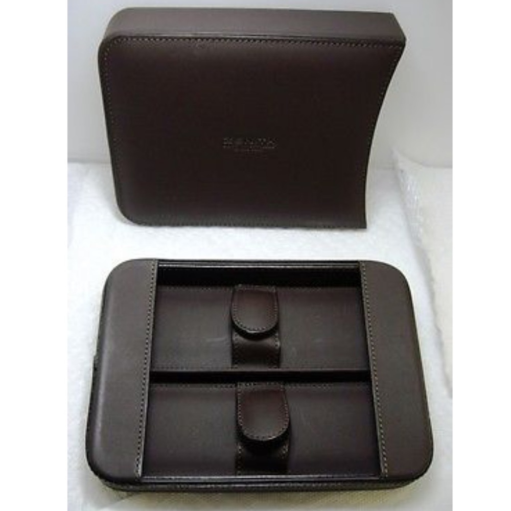 Dark Brown 2 Section ZENITH WATCH TRAVEL CASE NWT